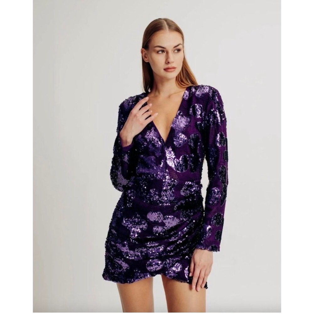 Torn by Ronny Kobo Linda Sequin Mini‎ Dress sz Medium NWT